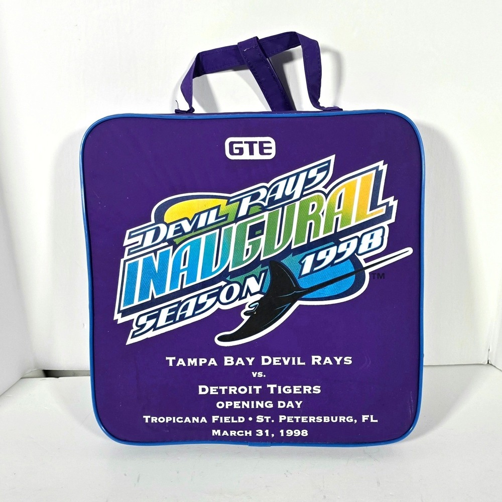 Vtg 1998‎ Tampa Bay Devil Rays Opening  Day Inaugural Season GTE Seat Cushion